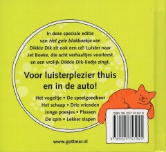 Het gele blokboekje / Dikkie Dik achterkant