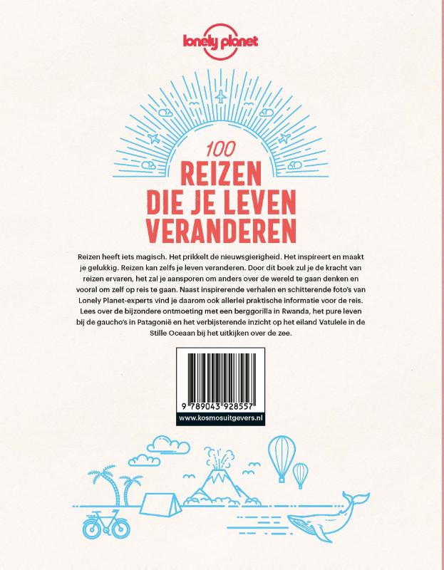 Lonely Planet 100 reizen die je leven veranderen / Lonely Planet achterkant