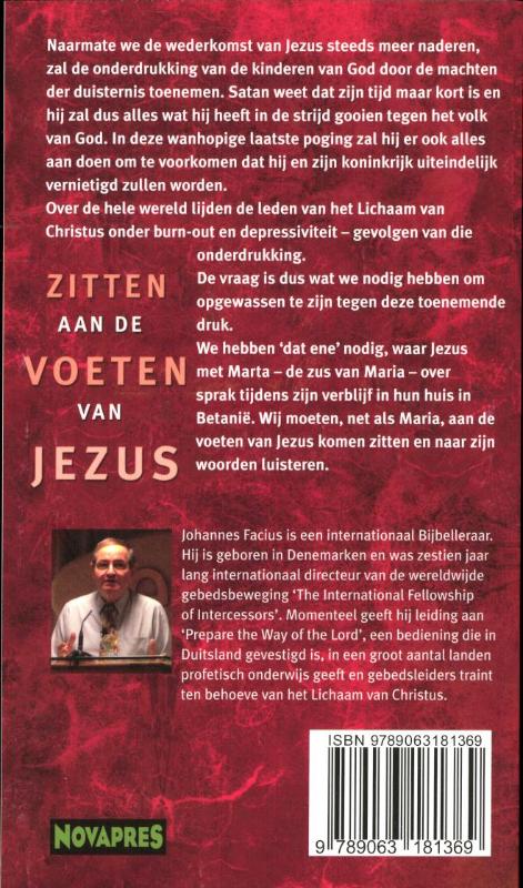 Zitten aan de voeten van Jezus achterkant