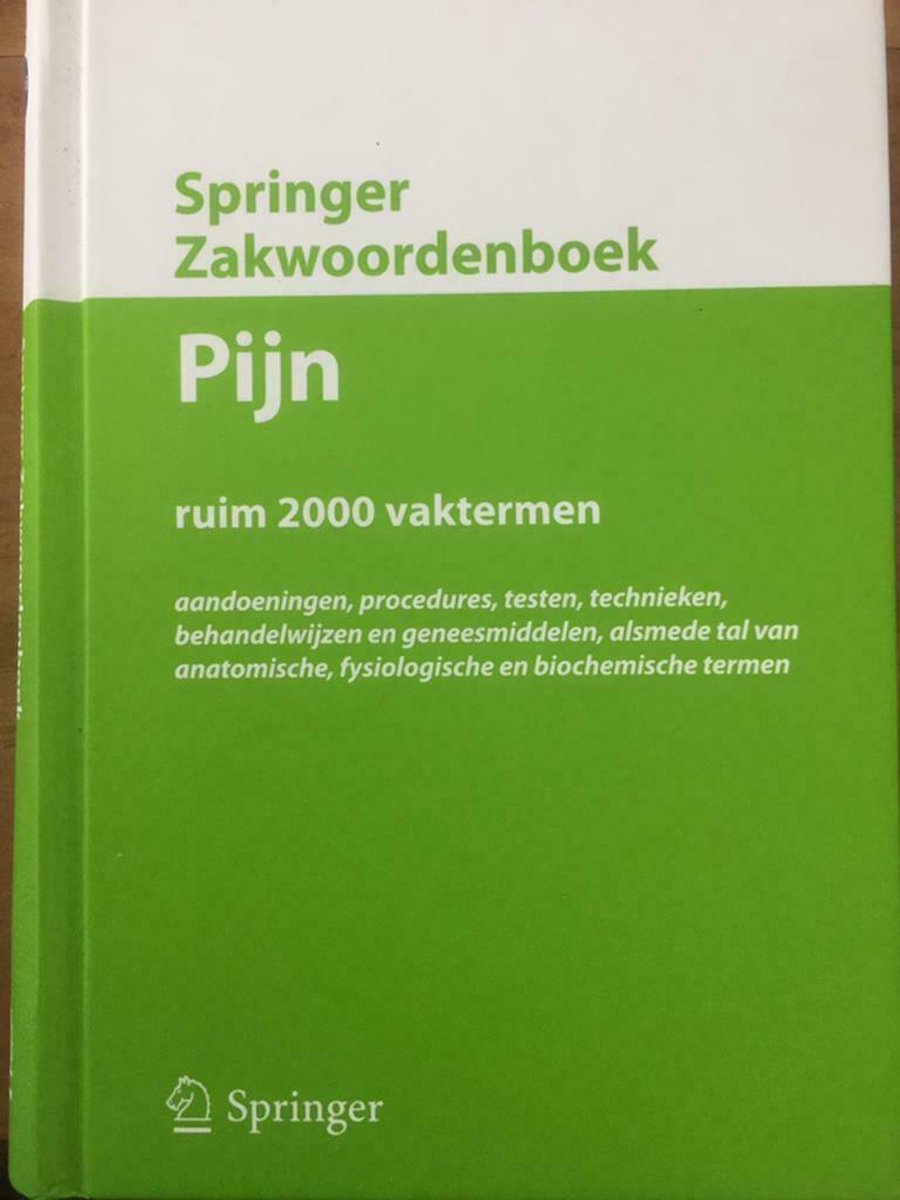 Springer Zakwoordenboek Pijn