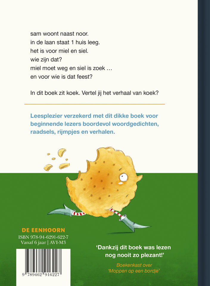 Dit boek eet koek achterkant