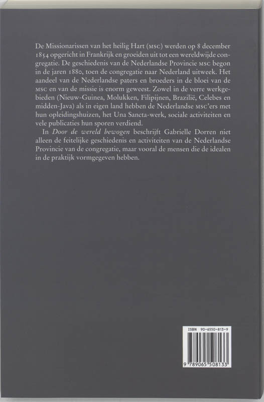 DOOR DE WERELD BEWOGEN achterkant