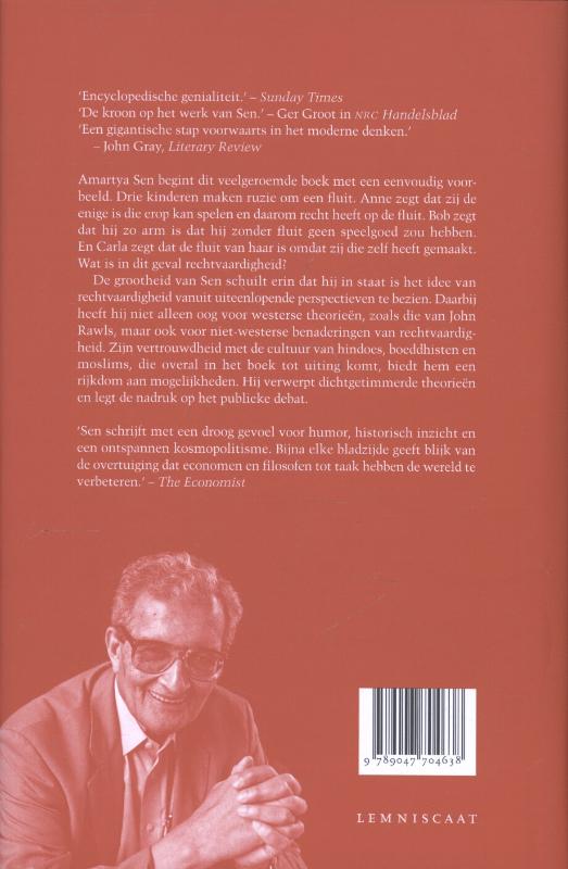 Het idee van rechtvaardigheid Het idee van rechtvaardigheid achterkant