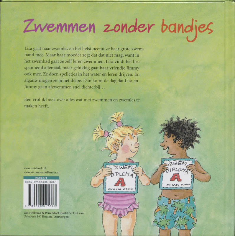 Lisa en Jimmy - Zwemmen zonder bandjes achterkant