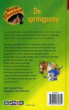 De springpony / Manege de Zonnehoeve achterkant