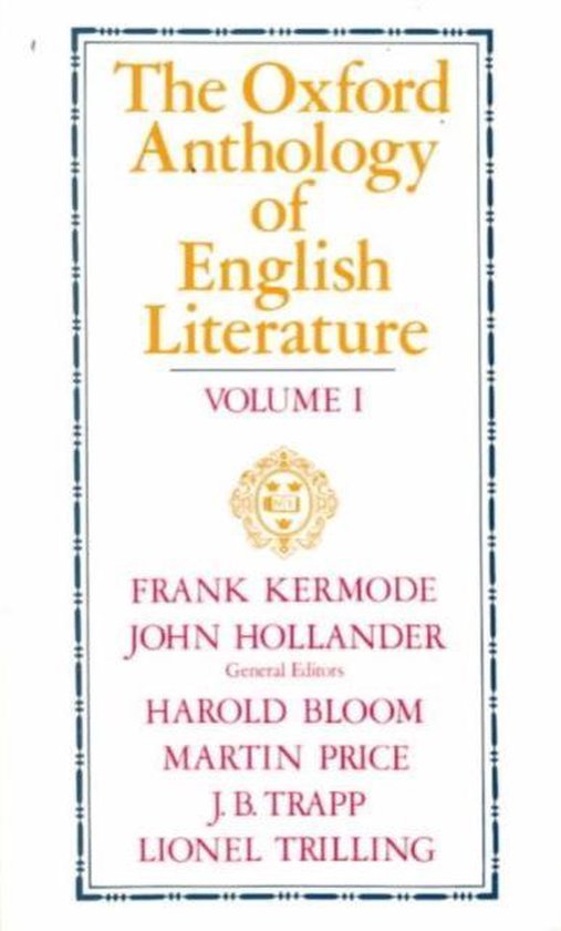 The Oxford Anthology of English Literature
