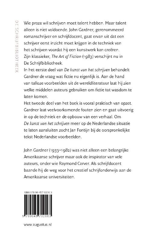 De kunst van het schrijven / De schrijfbibliotheek achterkant