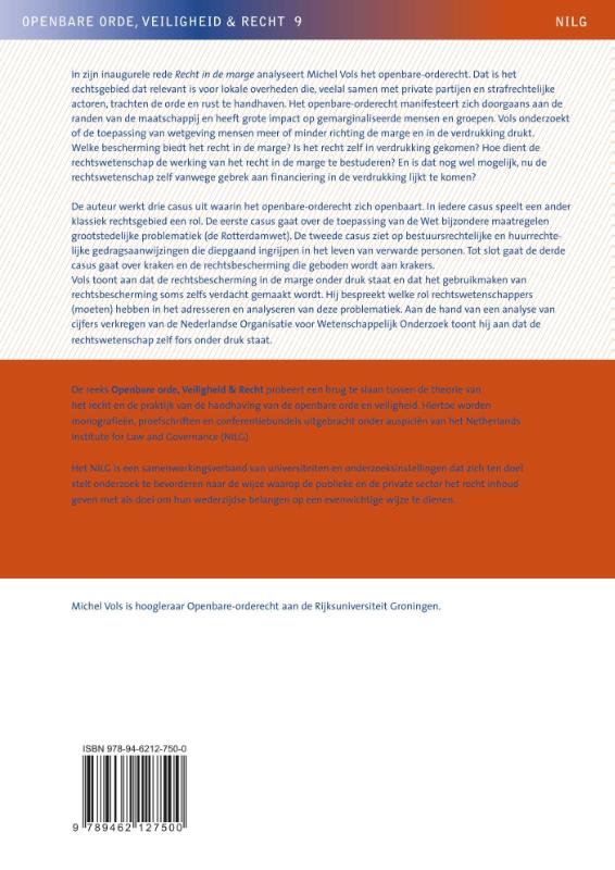 Recht in de marge / NILG - Openbare Orde, Veiligheid & Recht / 9 Recht in de marge / NILG - Openbare Orde, Veiligheid & Recht / 9 achterkant