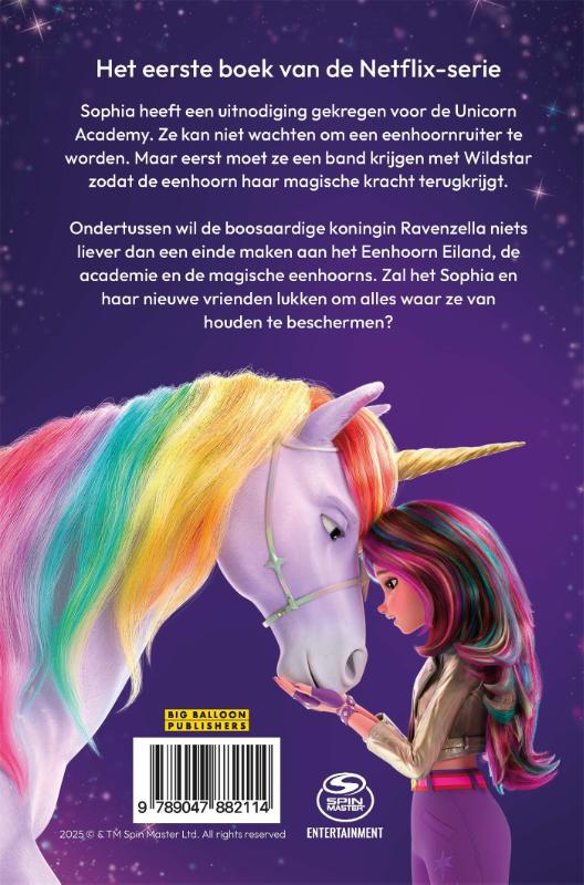 Sophia's uitnodiging voor de Unicorn Academy / Unicorn Academy / 1 achterkant