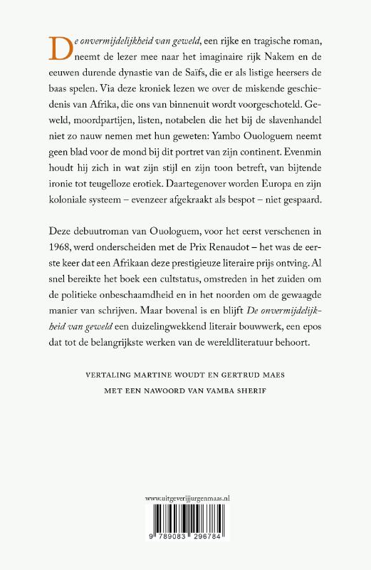 De onvermijdelijkheid van geweld achterkant