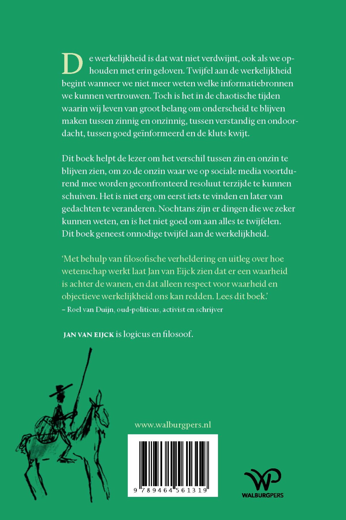 Twijfelen aan de werkelijkheid achterkant