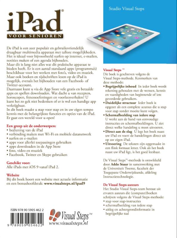 iPad voor senioren met iOS 9 achterkant