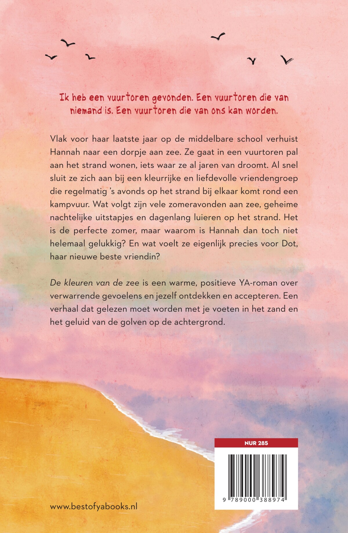 De kleuren van de zee achterkant