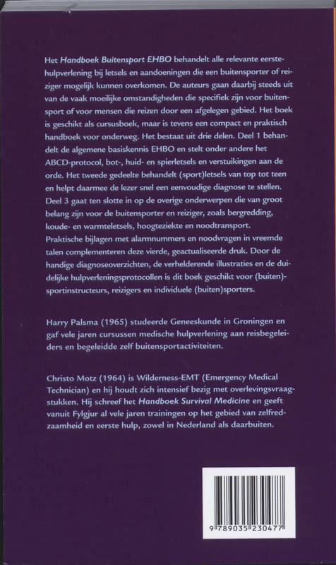 Handboek buitensport EHBO achterkant