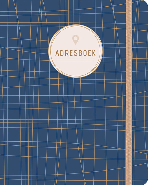 Adresboek (groot) - Dark Blue