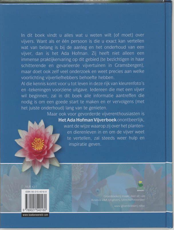 Het Ada Hofman vijverboek achterkant