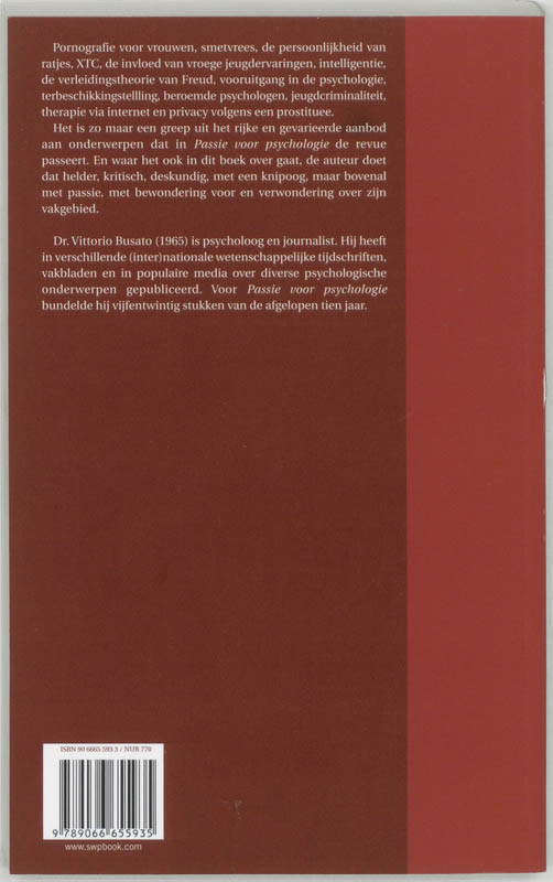 Passie Voor Psychologie Passie Voor Psychologie achterkant