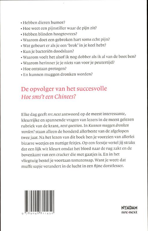 Kunnen muggen dronken worden? Kunnen muggen dronken worden? achterkant