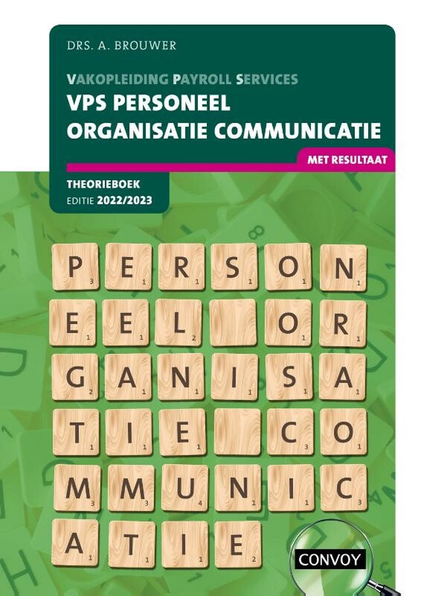 VPS Personeel Organisatie Communicatie Theorieboek 2022-2023 2022-2023 Theorieboek