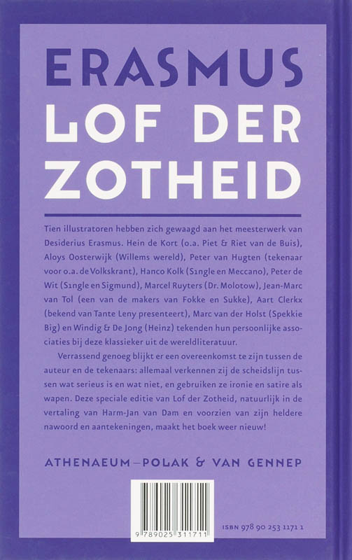 Lof der Zotheid / Grote klassieken achterkant