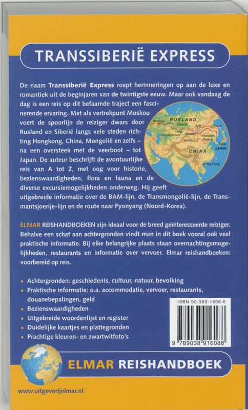 Reishandboek / Transsiberie Expres / Elmar reishandboek achterkant