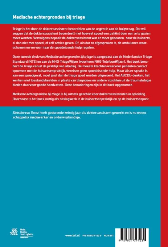 Medische achtergronden bij triage / Basiswerk AG achterkant