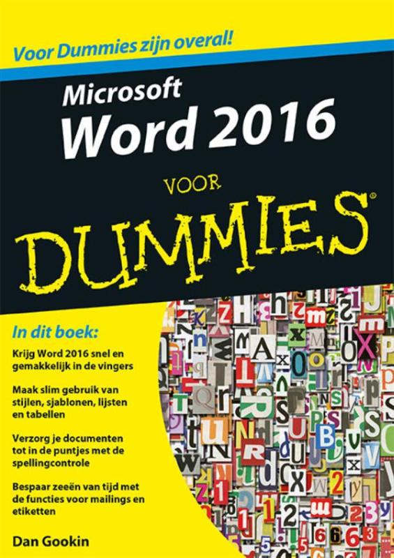 Microsoft Word 2016 voor Dummies