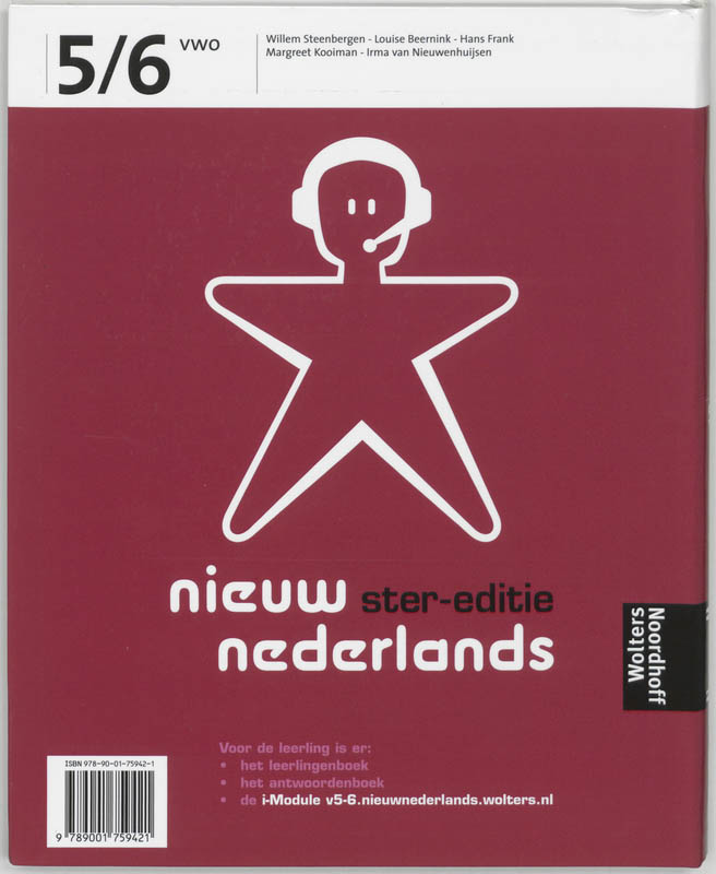 Nieuw Nederlands Ster-Editie / 5/6 Vwo / Deel Leerlingenboek achterkant