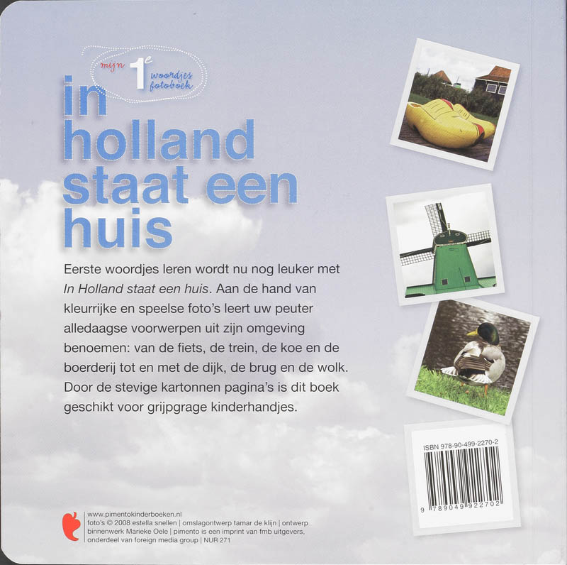 In Holland staat een huis / Mijn 1e woordjes fotoboek achterkant