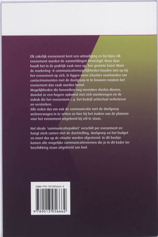 Communicatie rondom evenementen / Secretaresse Assistant Wijzer achterkant