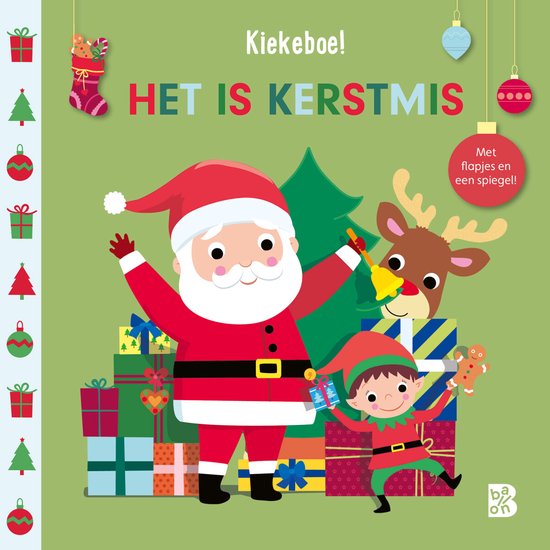 Kerstmis 1 - Kiekeboeboek met spiegeltje kerst