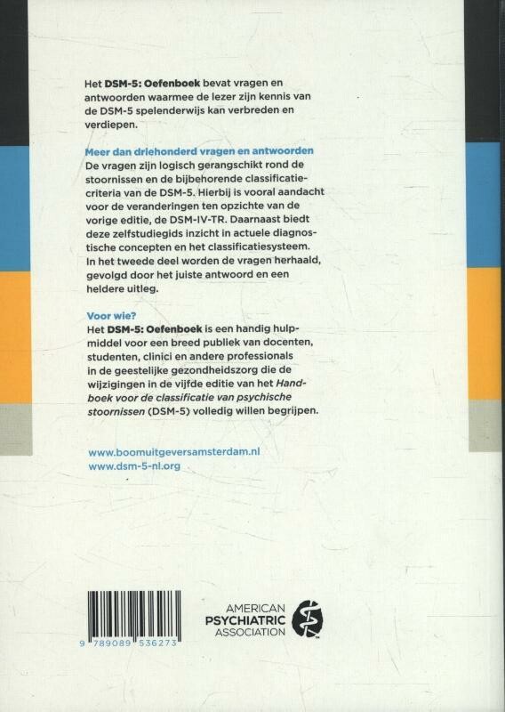 Oefenboek DSM-5 achterkant