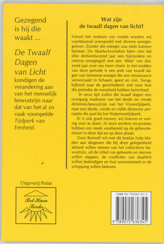 De twaalf dagen van Licht achterkant