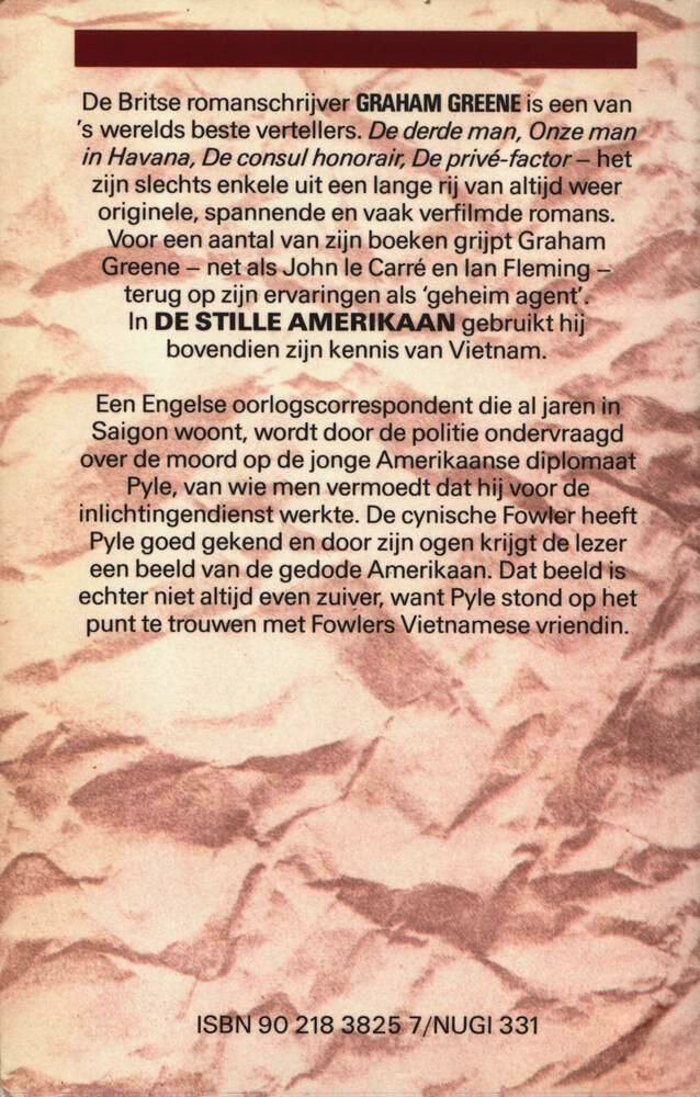 De stille Amerikaan achterkant
