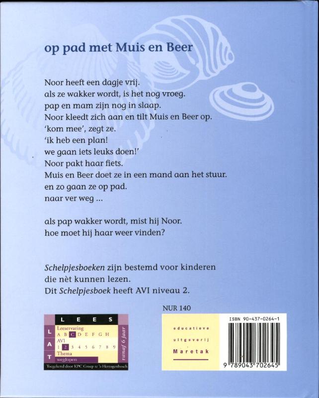 Op pad met Muis en Beer / Schelpjes Op pad met Muis en Beer / Schelpjes achterkant