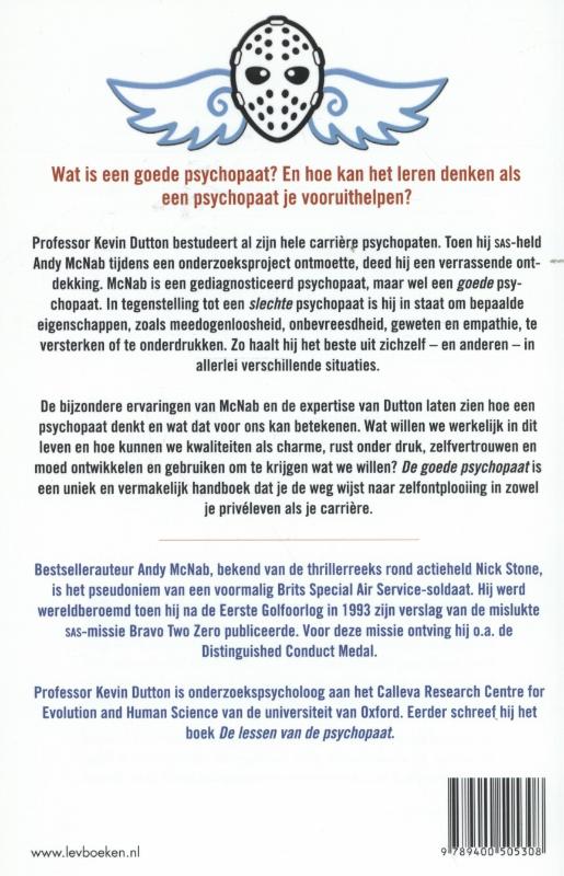 De goede psychopaat achterkant