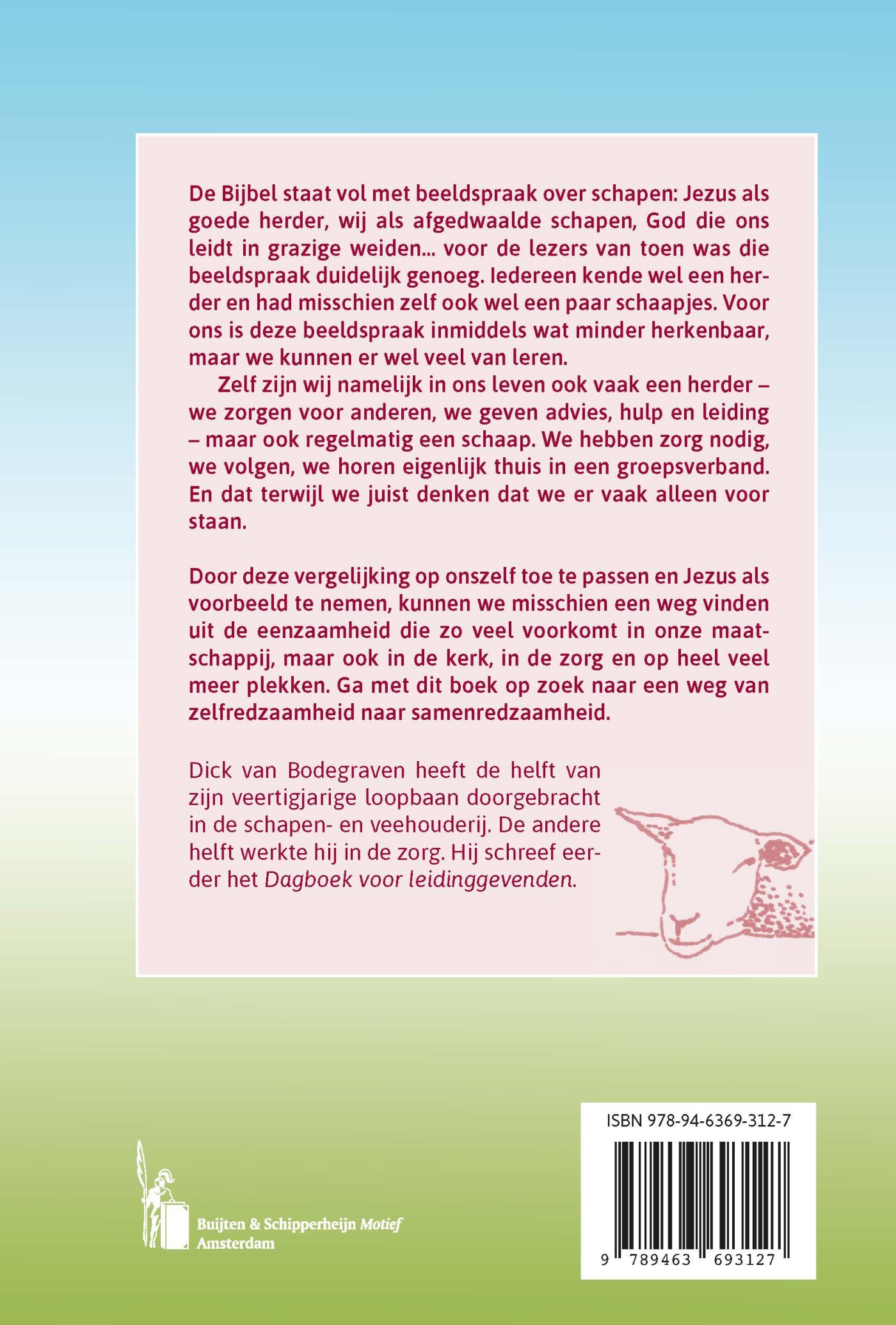 Schaap en herder achterkant