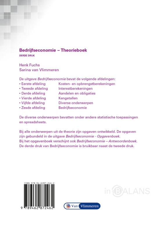 Bedrijfseconomie Theorieboek achterkant