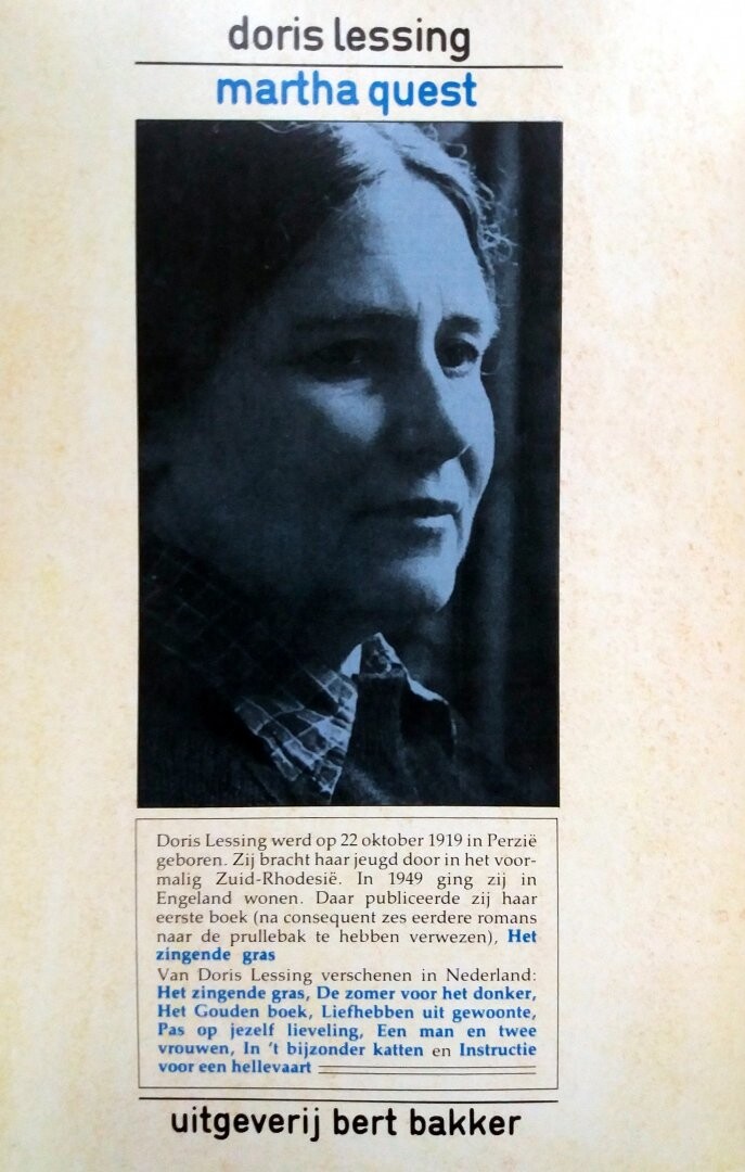 Martha Quest / Contact paperback achterkant