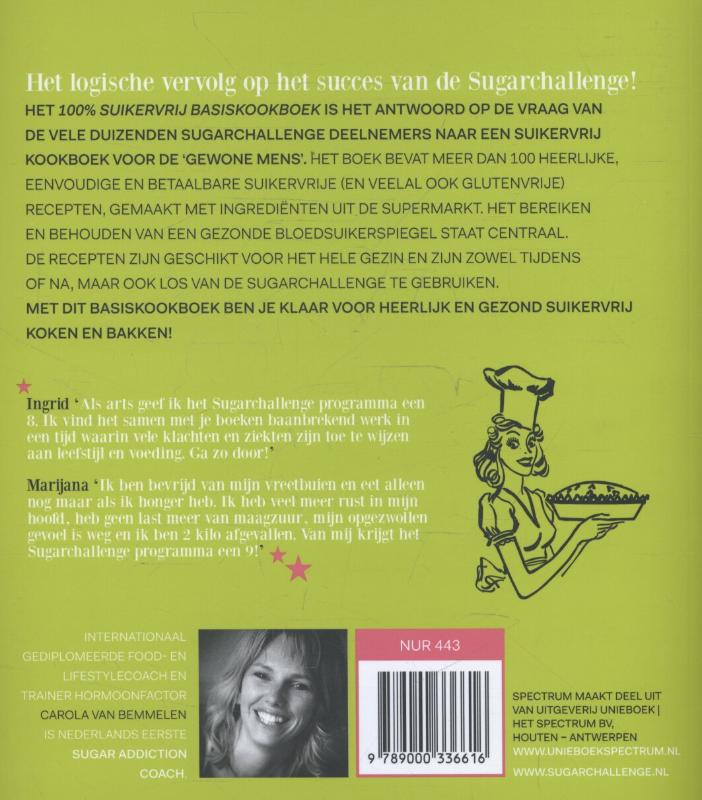 100% suikervrij basiskookboek / 100% suikervrij 100% suikervrij basiskookboek / 100% suikervrij achterkant