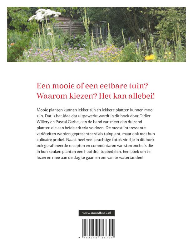 De eetbare siertuin achterkant