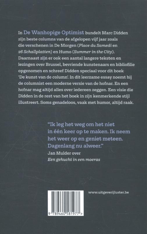 De wanhopige optimist achterkant