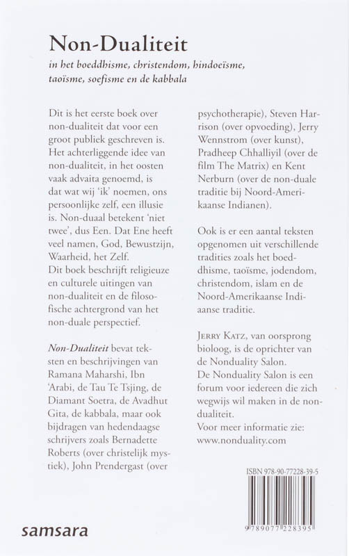 Non-dualiteit achterkant