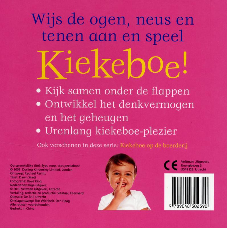 Kiekeboe ogen, neus, tenen achterkant