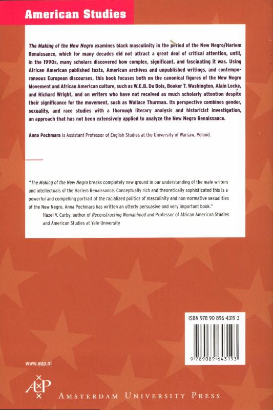 The Making of the New Negro / American Studies achterkant