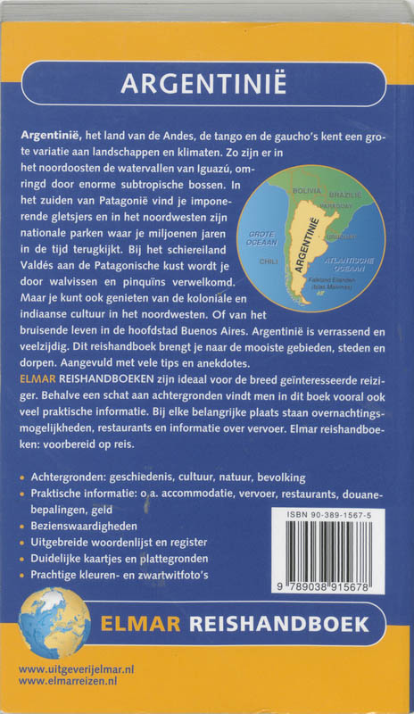 Argentinie / Elmar reishandboek achterkant