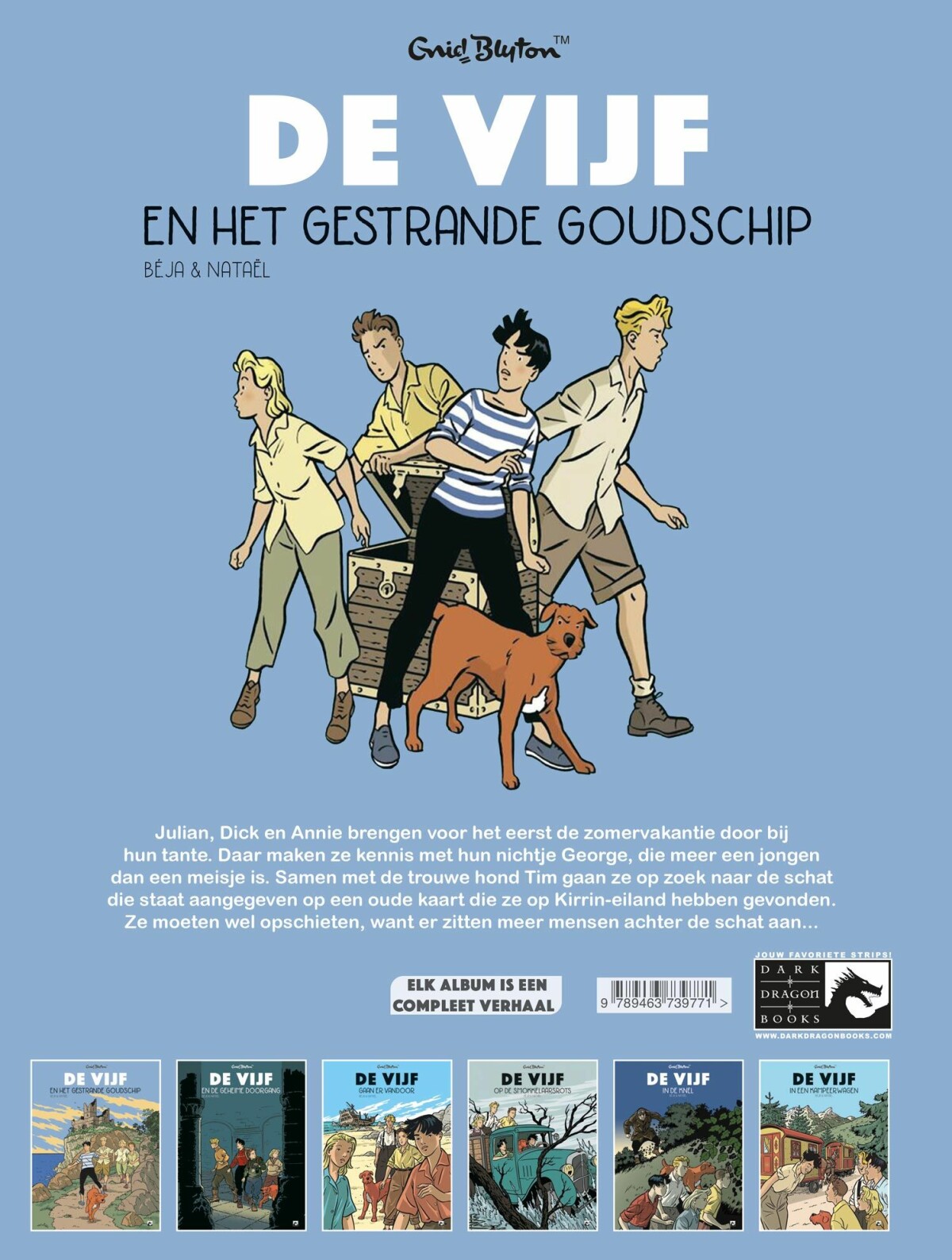 De Vijf en het gestrande goudschip / De vijf / 1 achterkant