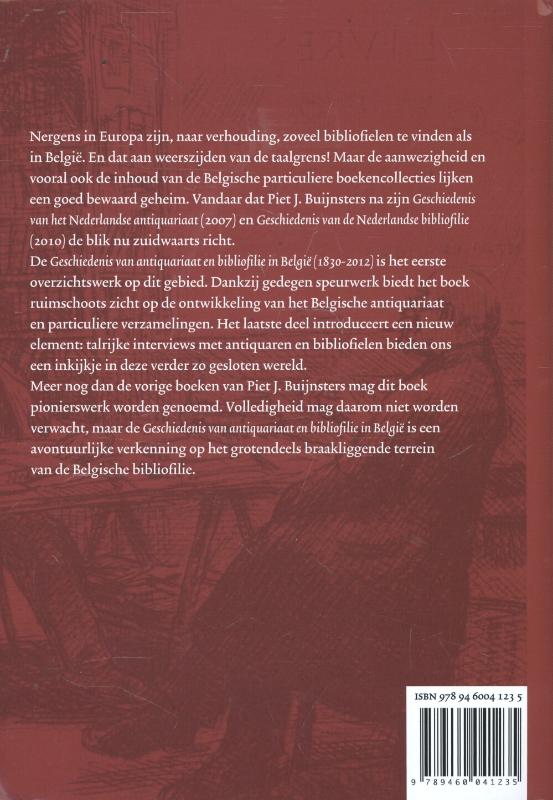 Geschiedenis van antiquariaat en bibliofilie in Belgie (1830-2012) achterkant