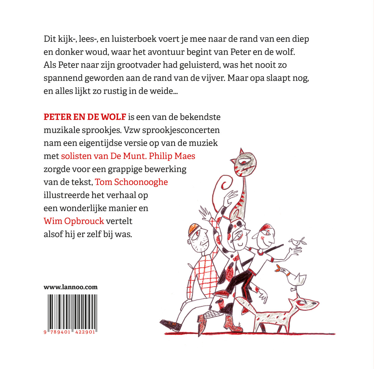 Peter en de wolf achterkant