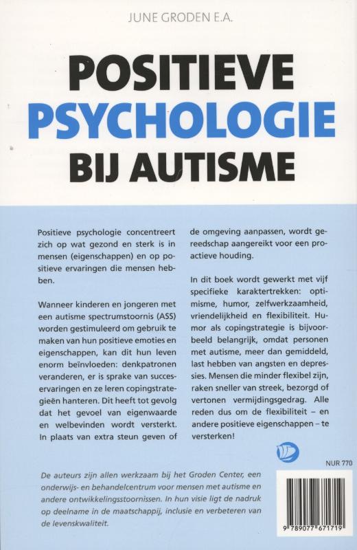 Positieve psychologie bij autisme achterkant